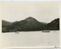 Image of Bowdoin and supply ship RADIO anchored in front of station site